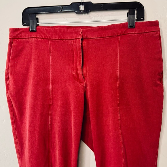 J. Jill Premium Bi-Stretch Cropped Pants Cranberry Red Capri Size 14‎ - Picture 4 of 12